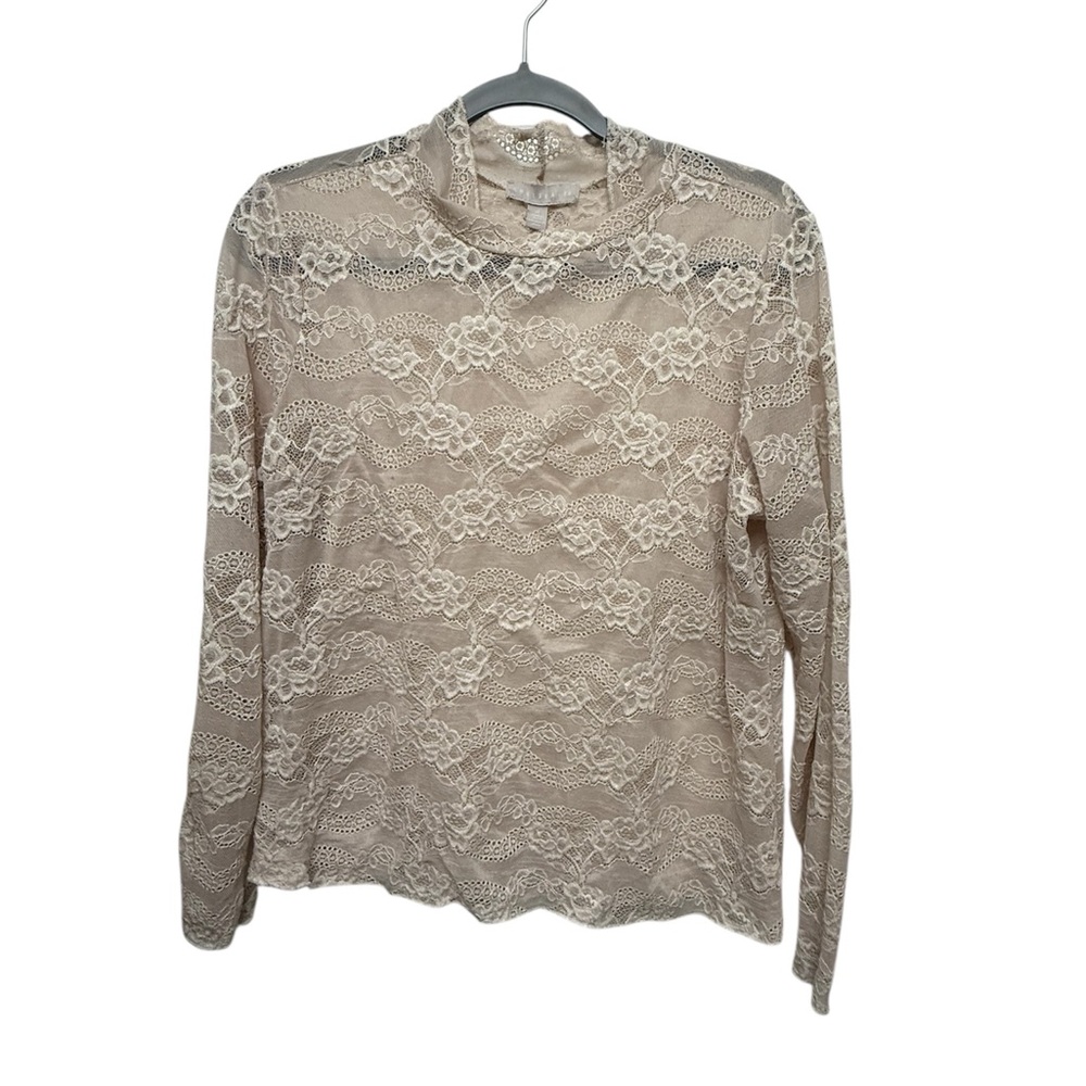 Chelsea28 Lace Long Sleeve Blouse - Cream